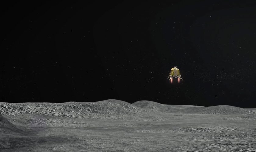 locates moon lander